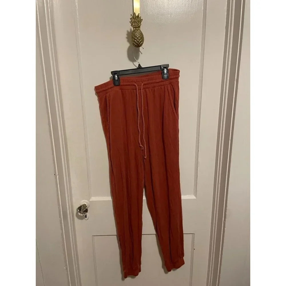 Melloday Women's Size X-Large Orange Casual Jogger Pants